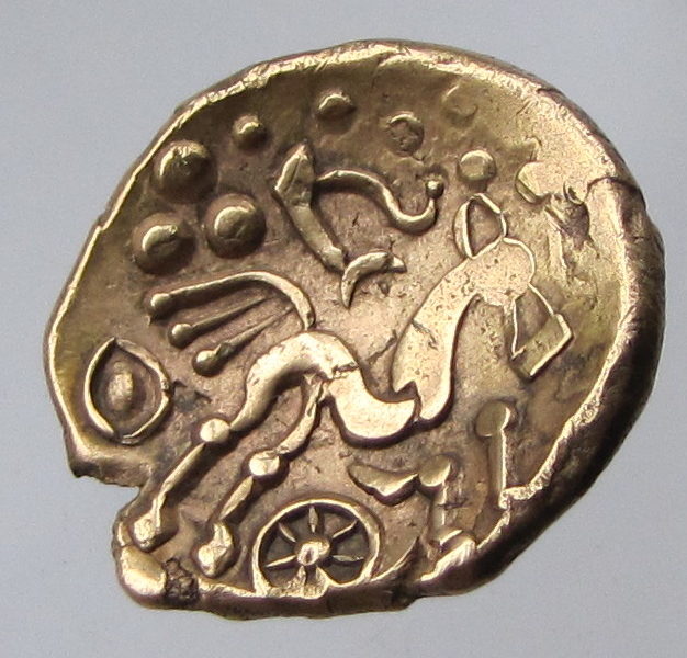 Celtic Gold Stater British Remic QA 1st Century BC-0