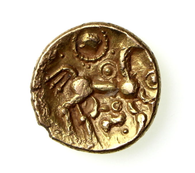 Dobunni Corio Gold Quarter Stater 20BC-5AD ext. rare-18854