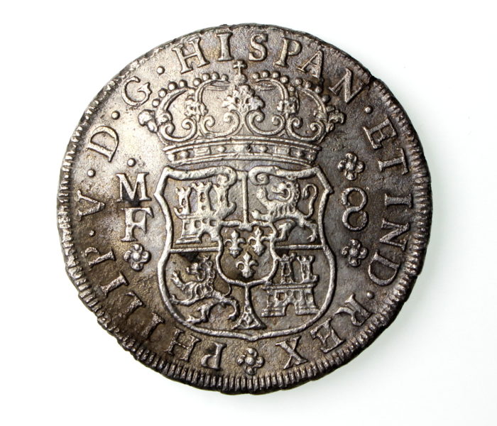 Shipwreck Coin - Spanish Silver Pillar Dollar (Piece of Eight) From The 'Hollandia' Wreck 1739AD. -0