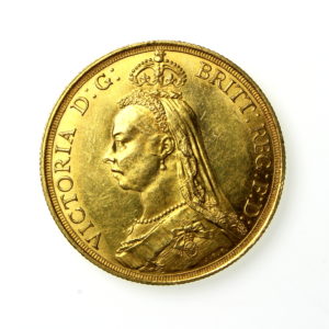 Victoria Gold Two Pound 1837-1901AD 1887AD-19815