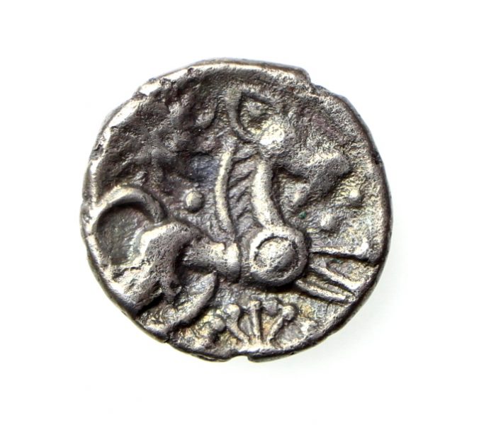 Belgae Silver Unit Danebury Sunrays circa 50BC v. rare : Silbury Coins