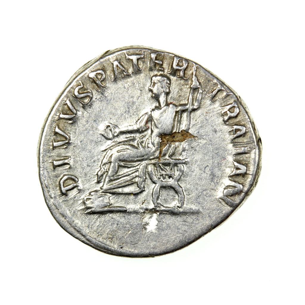 Trajan Silver Denarius 98-117AD Divus Pater Trajan - Rome mint ...