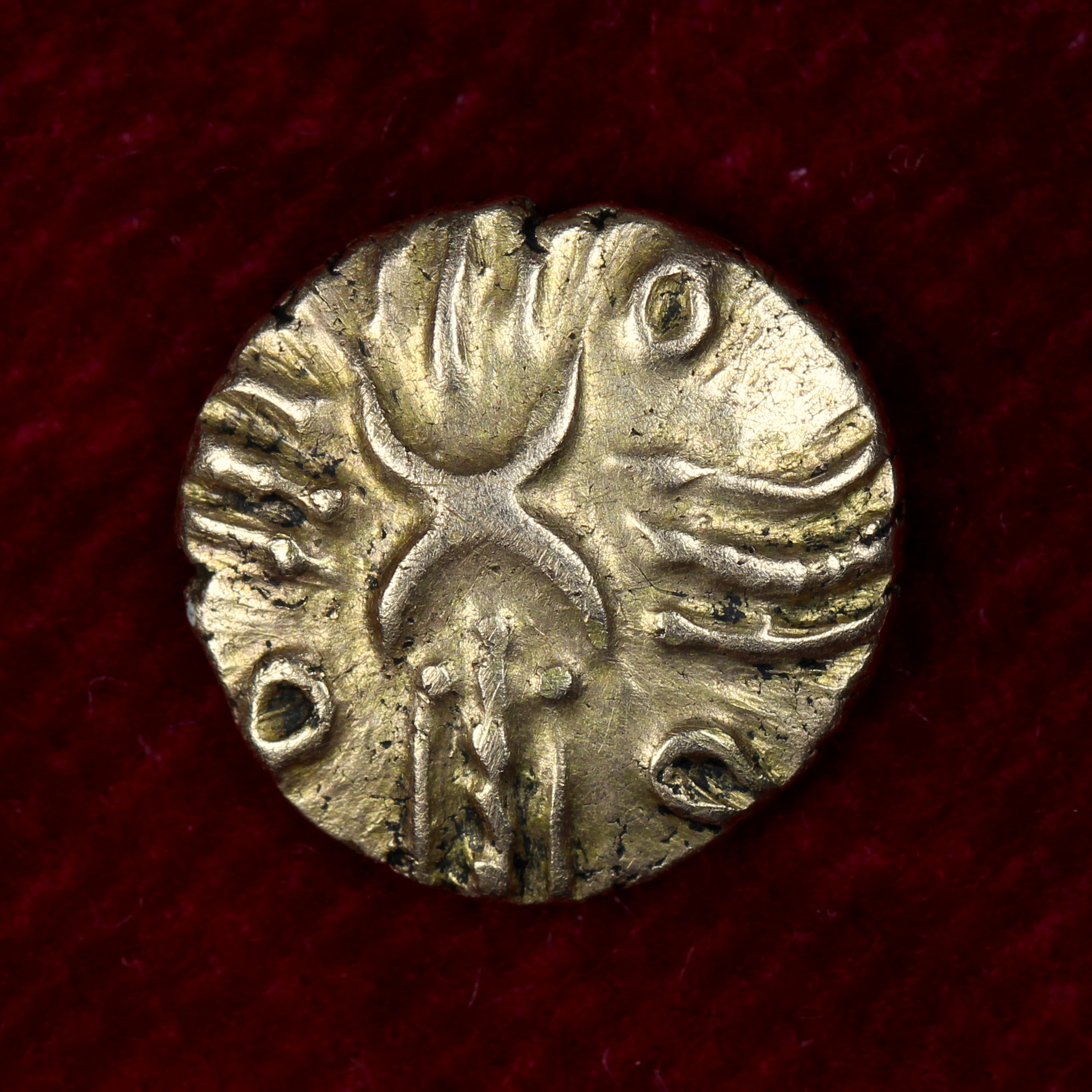 Catuvellauni Tasciovanus 25BC-10AD Gold Quarter Stater Tasciovanus ...