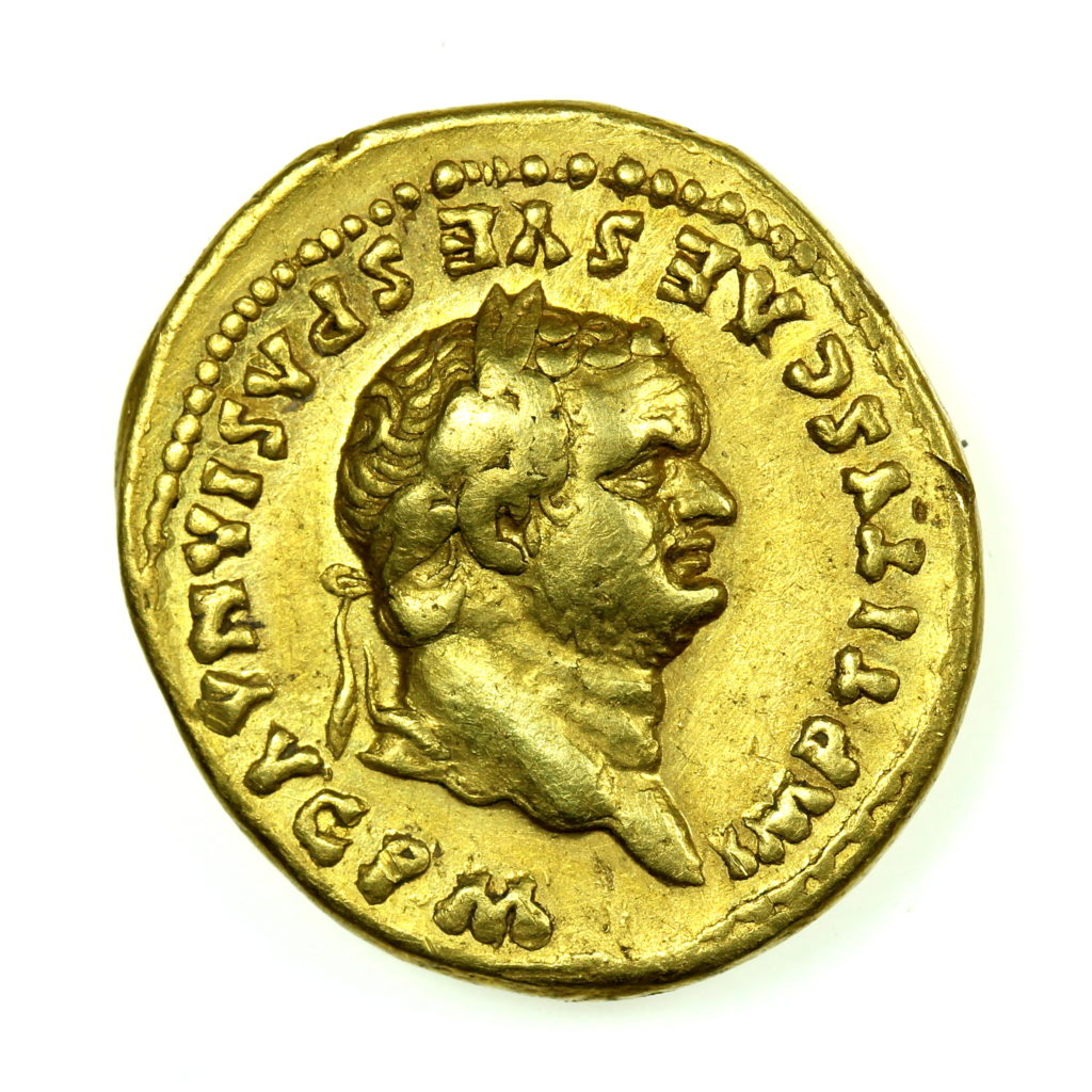 Titus 79-81 BC Gold Aureus minted in Rome - Silbury Coins : Silbury Coins