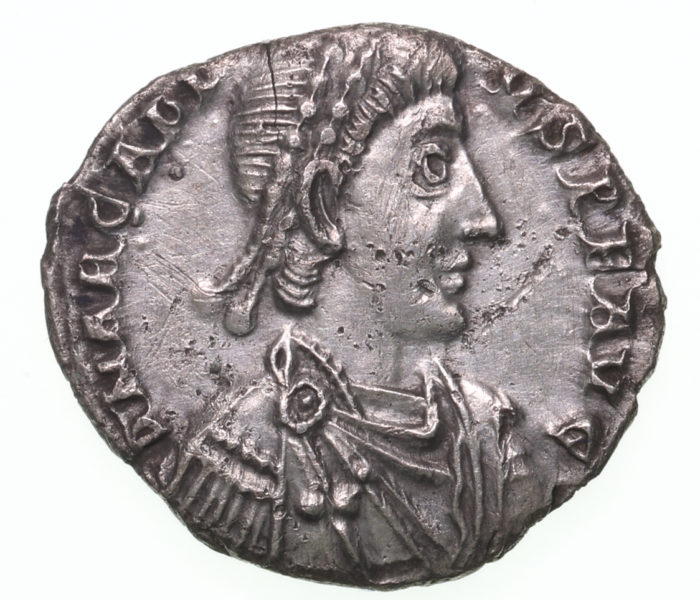 Arcadius AD 383-408 Silver Siliqua Milan The Colkirk Hoard