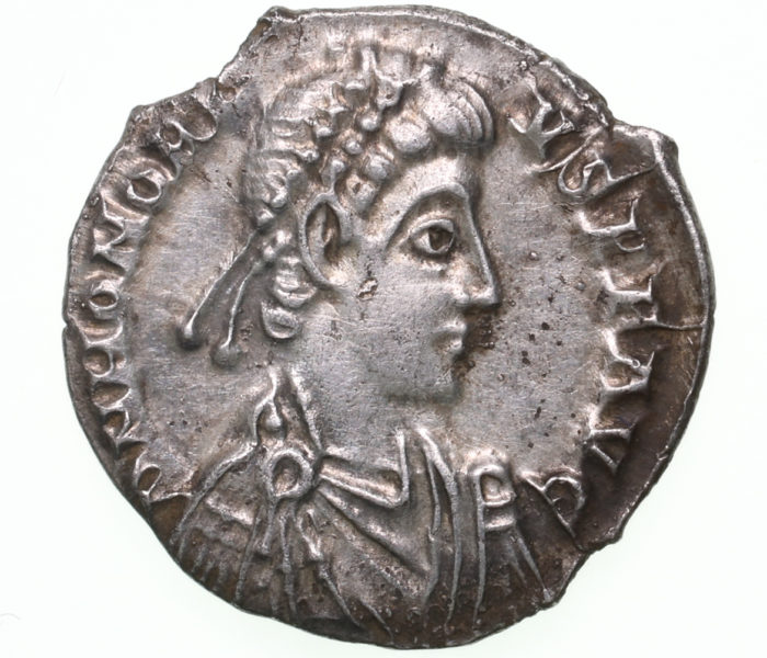 Honorius AD 393-423 Silver Siliqua Milan The Colkirk Hoard