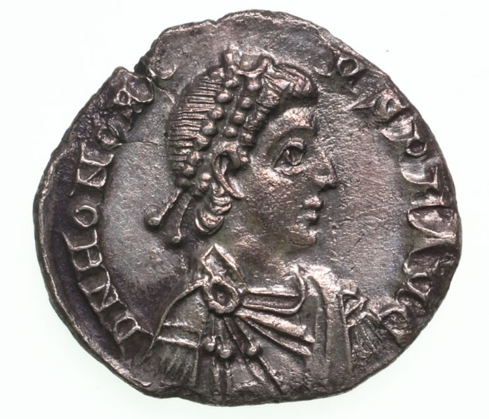 Honorius AD 393-423 Silver Siliqua Milan The Colkirk Hoard