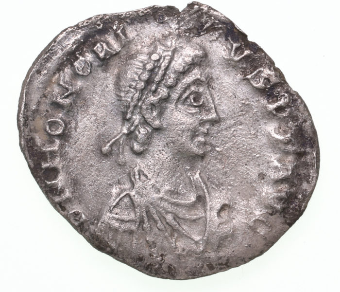 Honorius AD 393-423 Silver Siliqua Milan The Colkirk Hoard