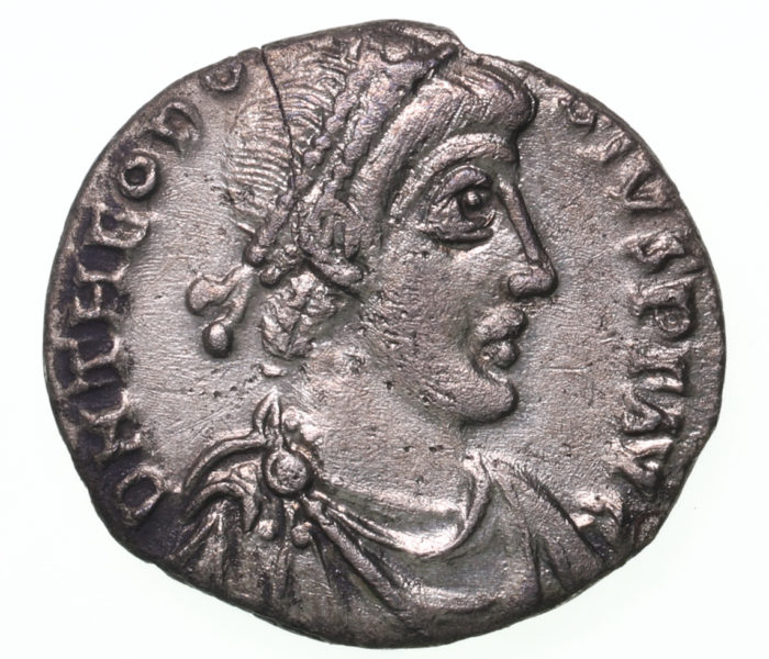 Theodosius I AD 379-395 Silver Siliqua Milan The Colkirk Hoard