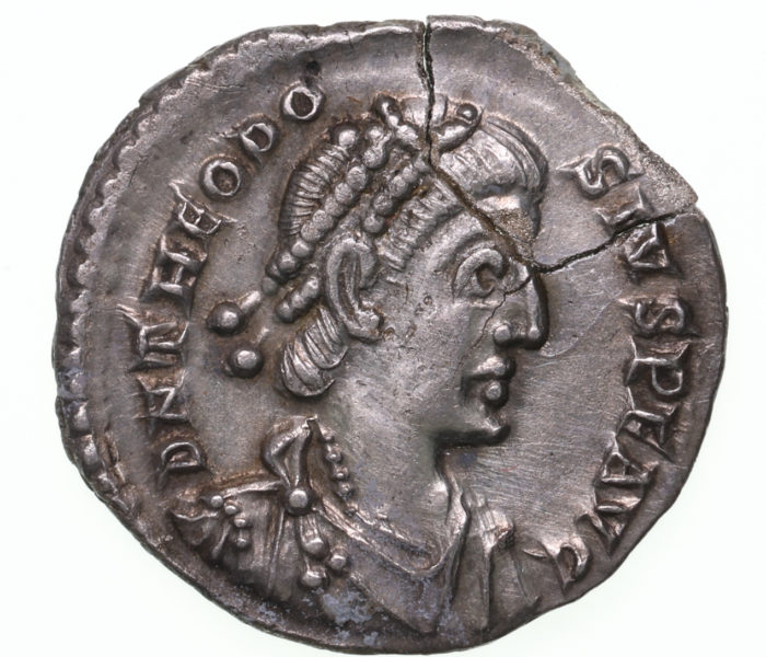 Theodosius I AD 379-395 Silver Siliqua Trier The Colkirk Hoard