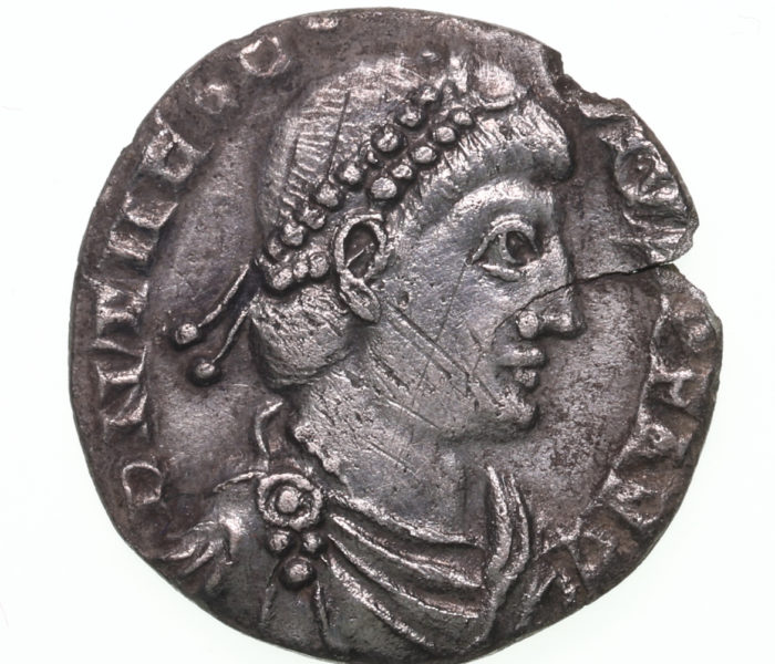 Theodosius I AD 379-395 Silver Siliqua Trier The Colkirk Hoard