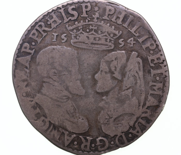 Philip and Mary AD 1554-1558 Silver Shilling AD 1554