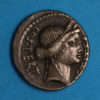 Julius Caesar 46 BC Silver Denarius - Image 3