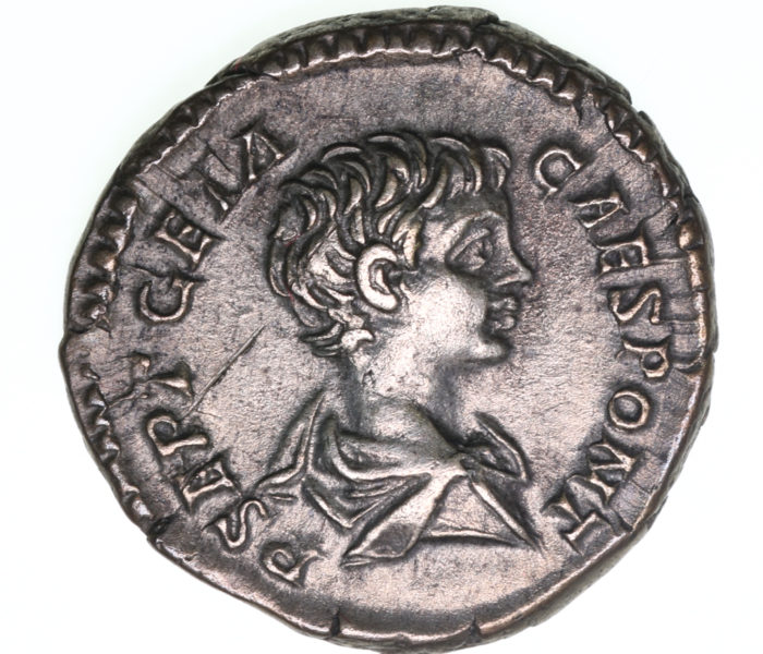 Geta AD 209-211 Silver Denarius Rome