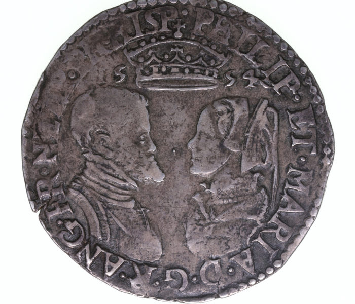 Philip & Mary AD 1554-1558 Silver Shilling