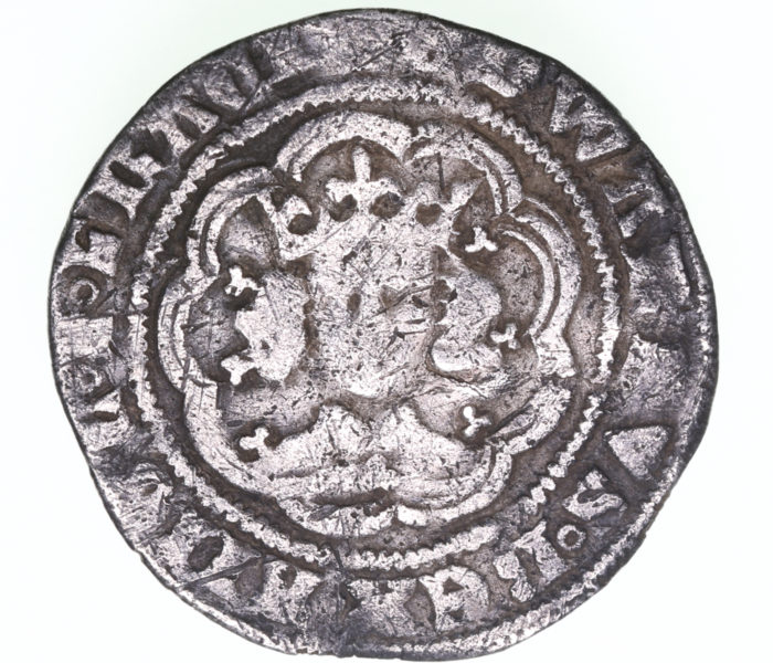 Edward III AD 1327-1377 Silver Halfgroat York Pre Treaty 4th coinage