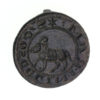 Medieval Personal Bronze Seal Matrix Ram walking right - 15th Century AD - Image 2