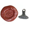 Medieval Bronze Pedestal Shaped Seal Matrix 'I am a standing lion' - 15th Century AD - Image 2