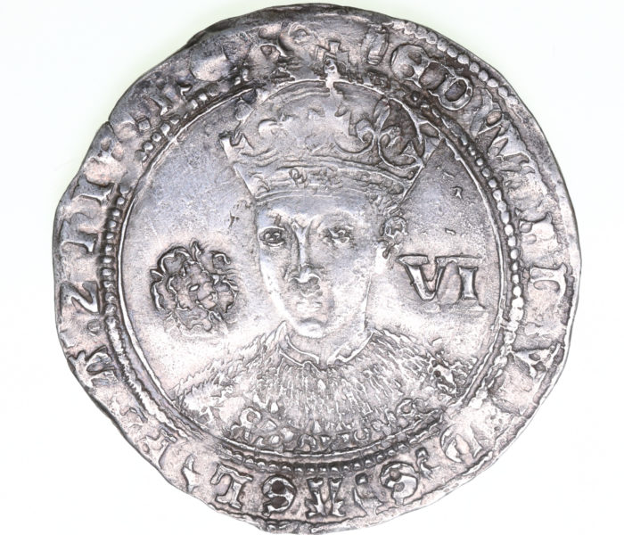 Edward VI AD 1547-1553 Silver Sixpence London Fine Silver issue