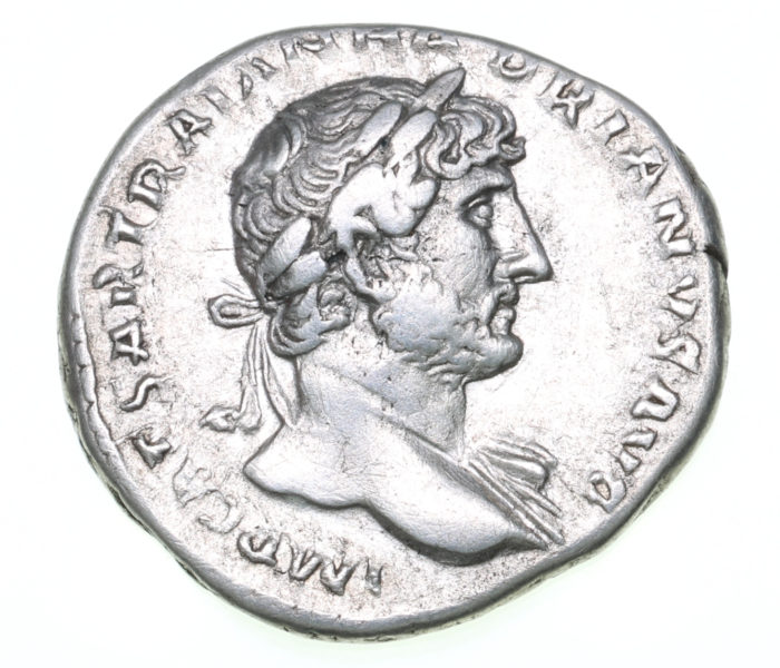 Hadrian AD 117-138 Silver Denarius Rome