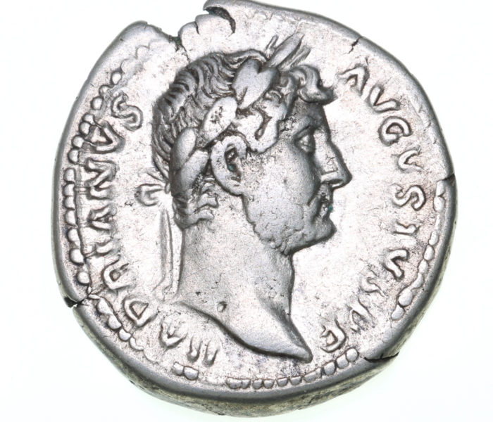 Hadrian AD 117-138 Silver Denarius Rome