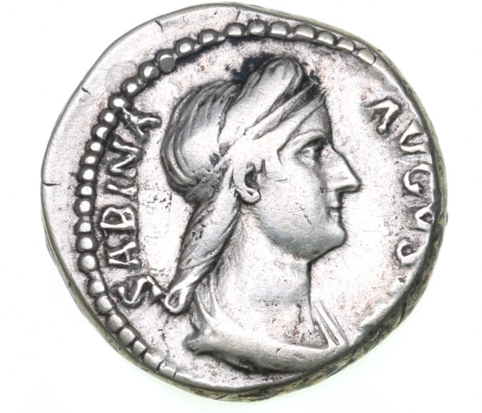 Sabina wife of Hadrian AD 117-138 Silver Denarius Rome