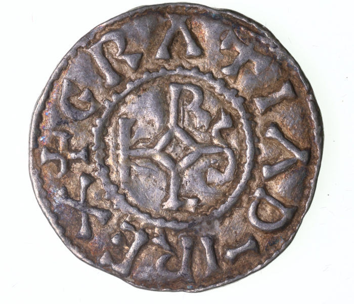 France Charles the Bald (Le Chauve) AD 840-877 Silver Denier Chateau-Landon *Rare*