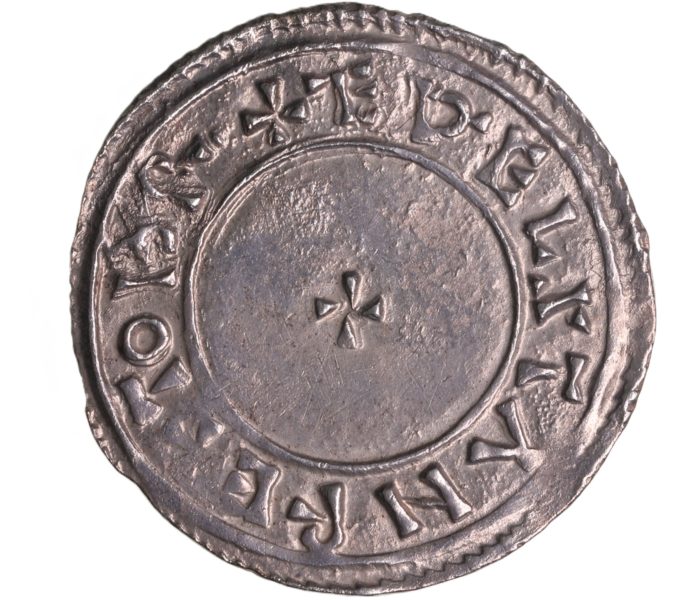 Aethelstan AD 924-939 Silver Penny Circumscription Cross type Warwick mint *Extremely Rare*